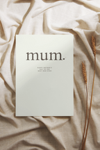 Mother’s Day Card Journal - Mum